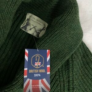 Peter Christian Forest Green Men's Shawl Collar Quality Upscale Cardigan